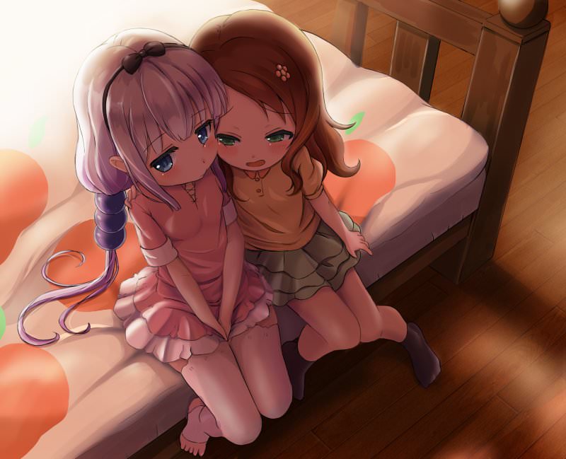 これから燃え上がる直前のような二次美少女同士の百合からレズになりそうな二次エロ画像-9