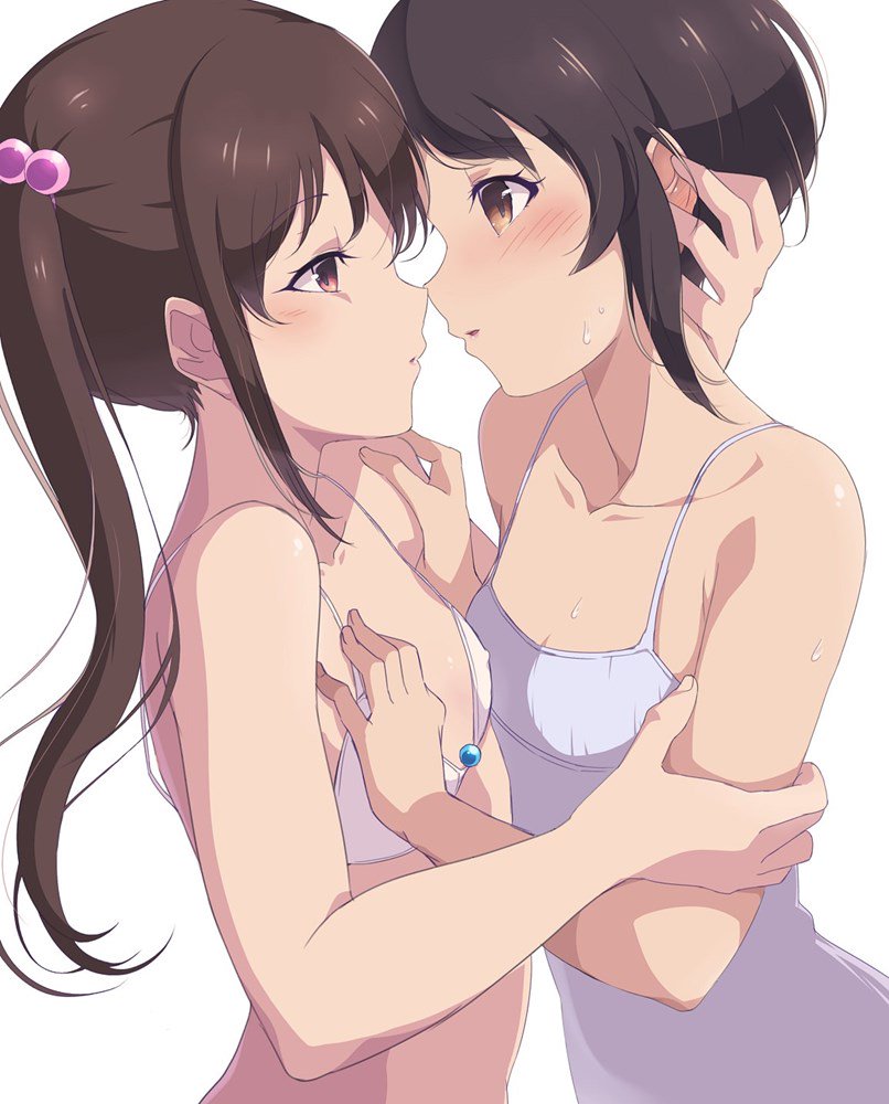 これから燃え上がる直前のような二次美少女同士の百合からレズになりそうな二次エロ画像-16
