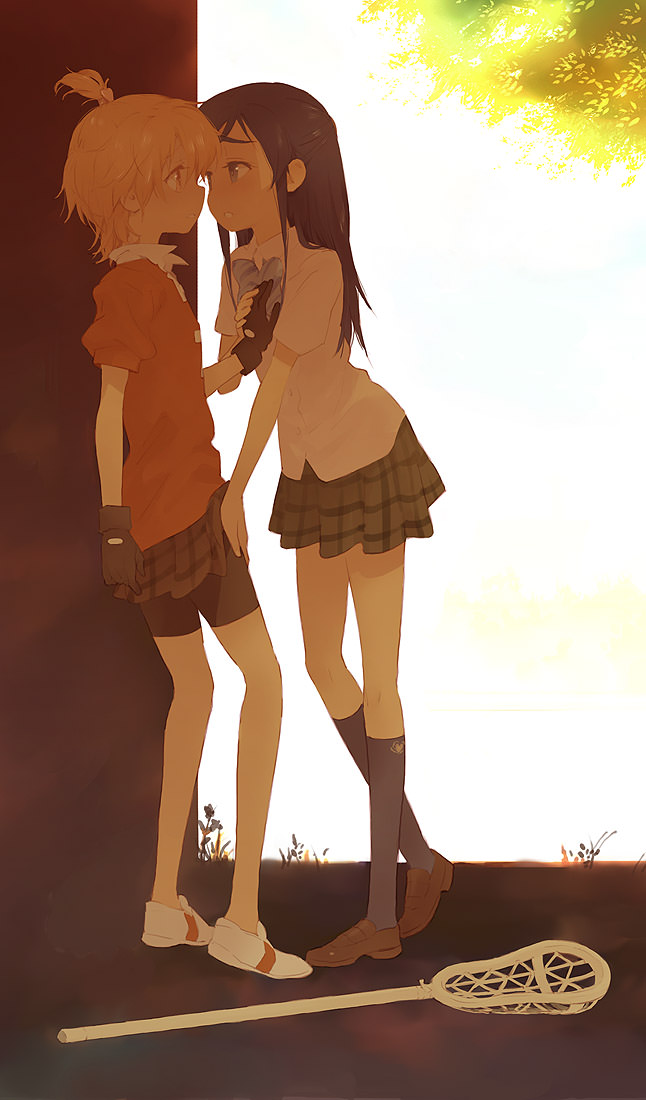 これから燃え上がる直前のような二次美少女同士の百合からレズになりそうな二次エロ画像-18