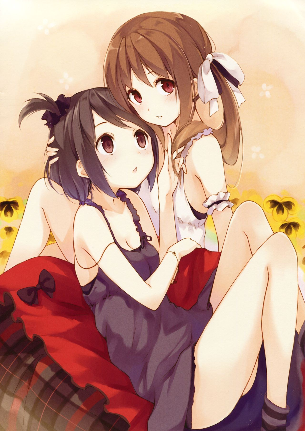 これから燃え上がる直前のような二次美少女同士の百合からレズになりそうな二次エロ画像-28