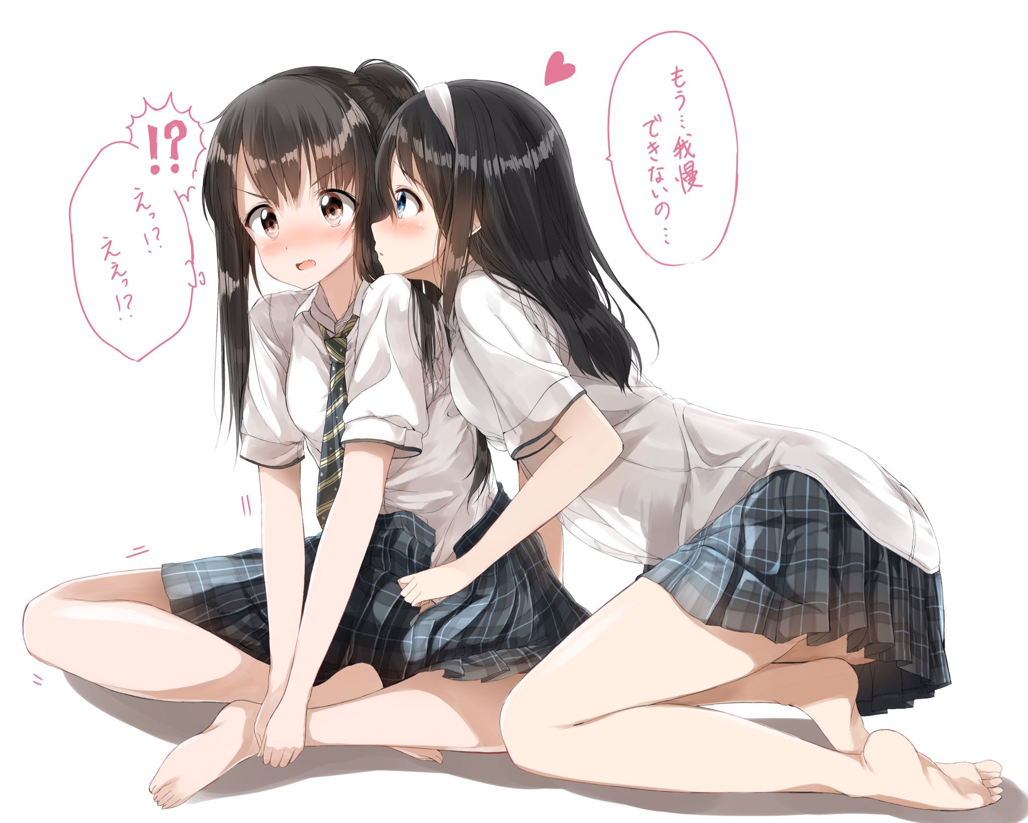 これから燃え上がる直前のような二次美少女同士の百合からレズになりそうな二次エロ画像-30