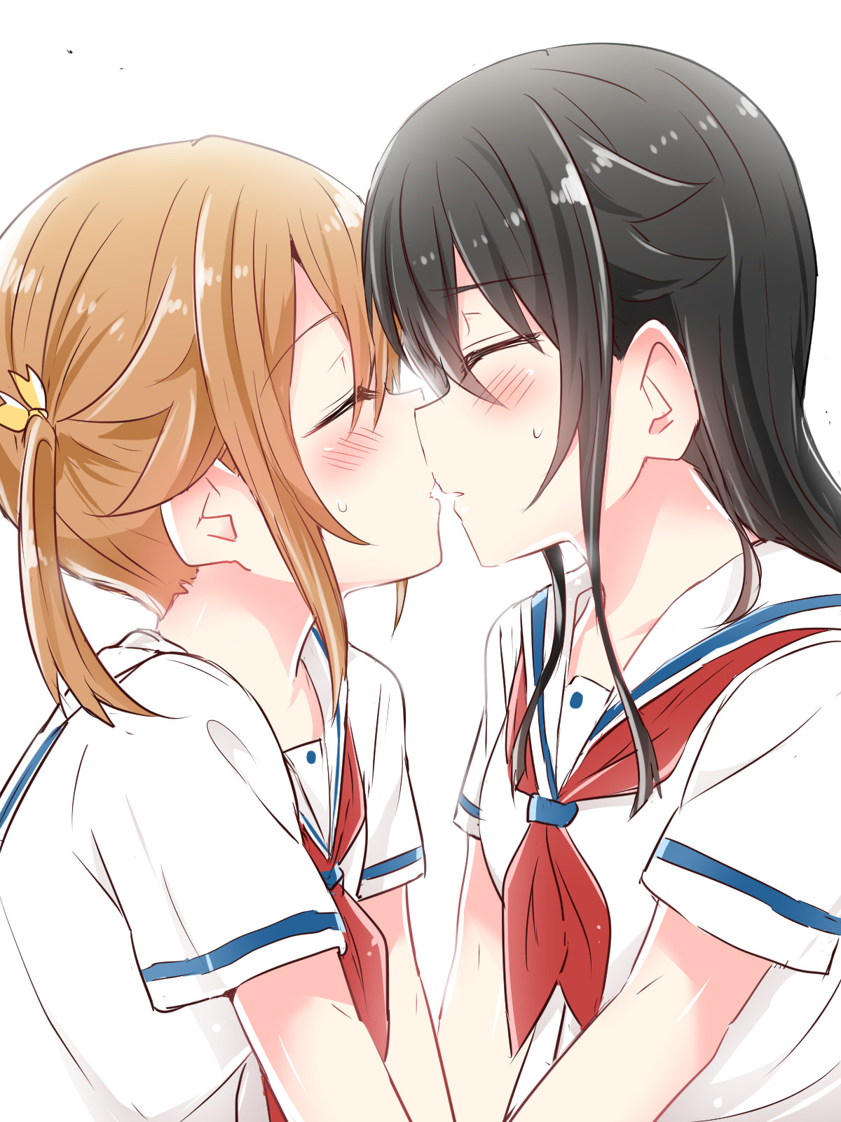 これから燃え上がる直前のような二次美少女同士の百合からレズになりそうな二次エロ画像-38