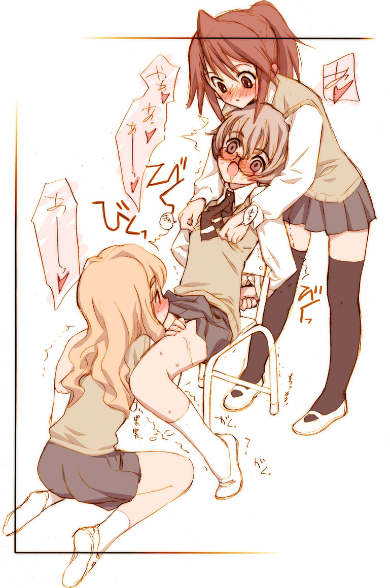二次ロリ少女や美少女が女の子同士レズ乱交レズレイプする複数レズプレイ二次エロ画像-12