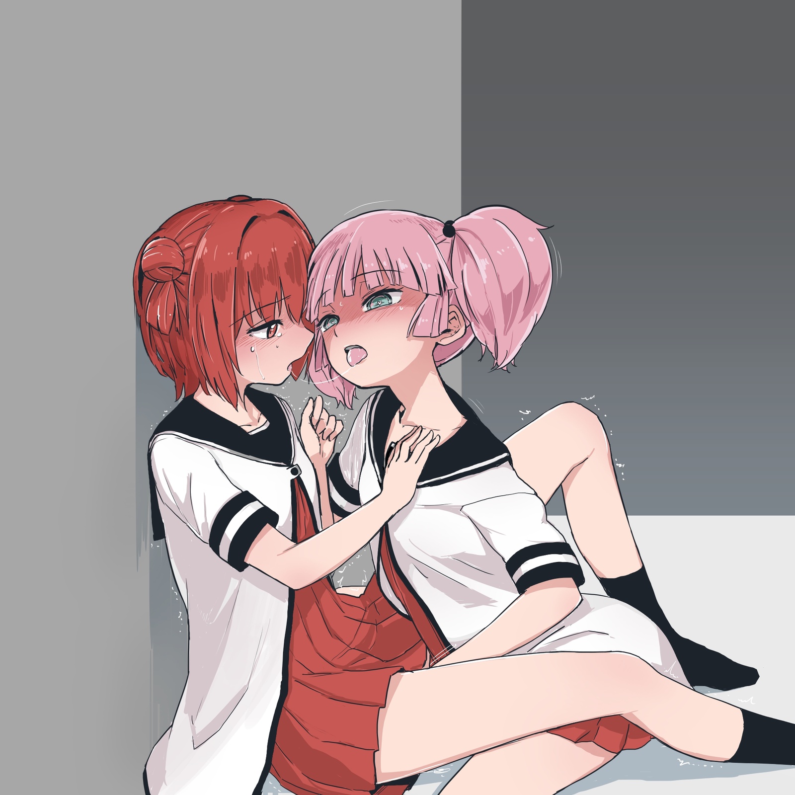 二次ロリ少女の美少女同士でいちゃラブエッチしてる姿が健康によく効くロリレズ二次エロ画像-31