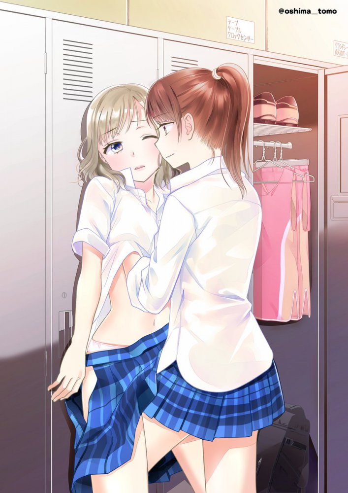 女の子同士で抱き合ってるの見るとレズっぽい背徳感っぽい感覚満載で非常に心躍る百合二次画像-35