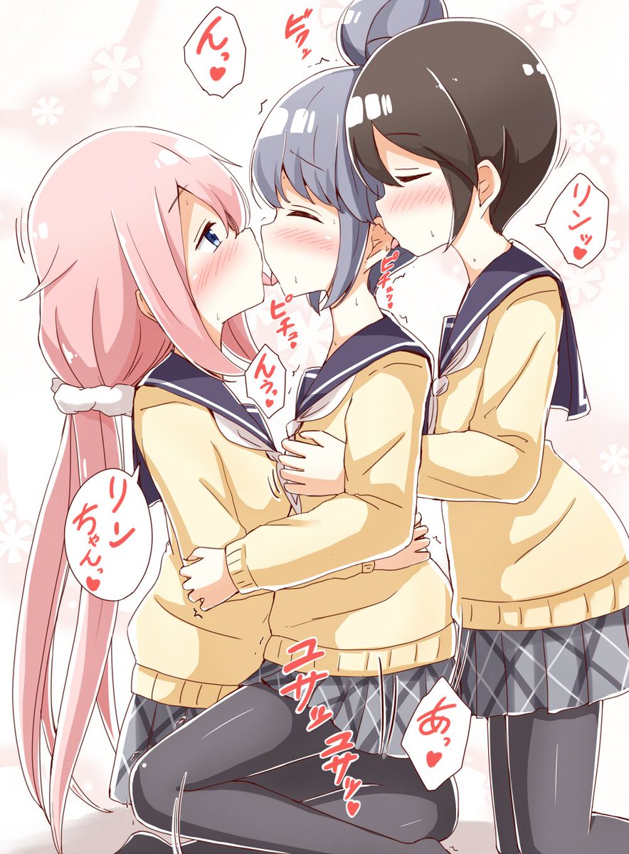 二次美少女たちが女の子同士で絡み合う姿が健康にいい百合レズ美少女二次エロ画像-14