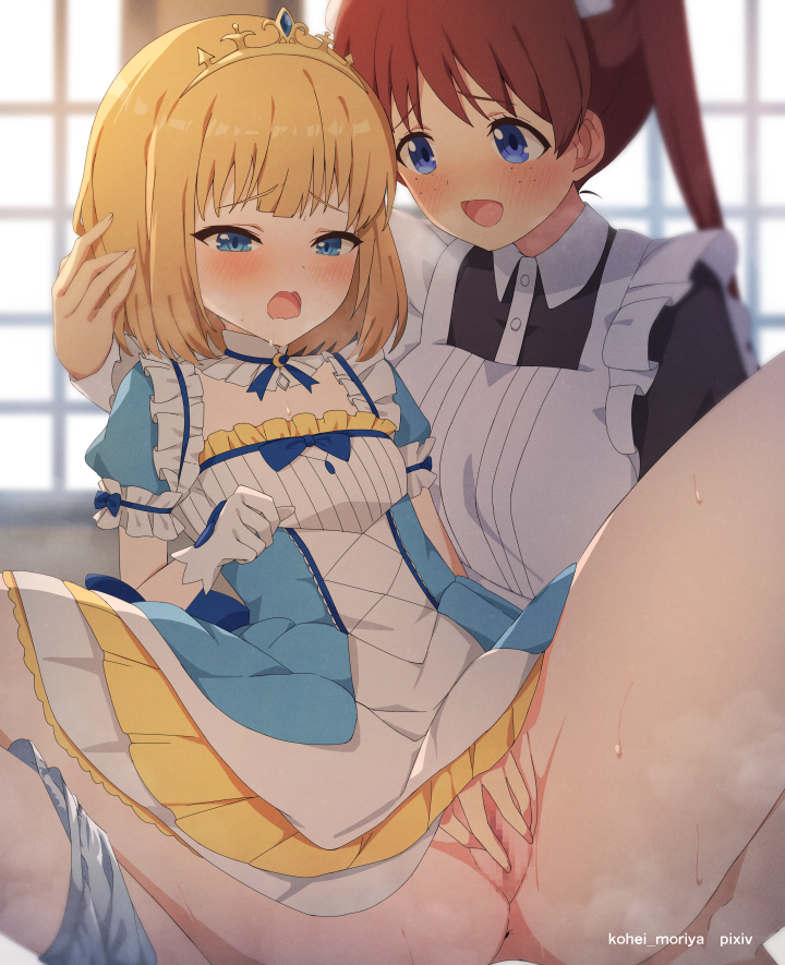 二次美少女たちが女の子同士で絡み合う姿が健康にいい百合レズ美少女二次エロ画像-42