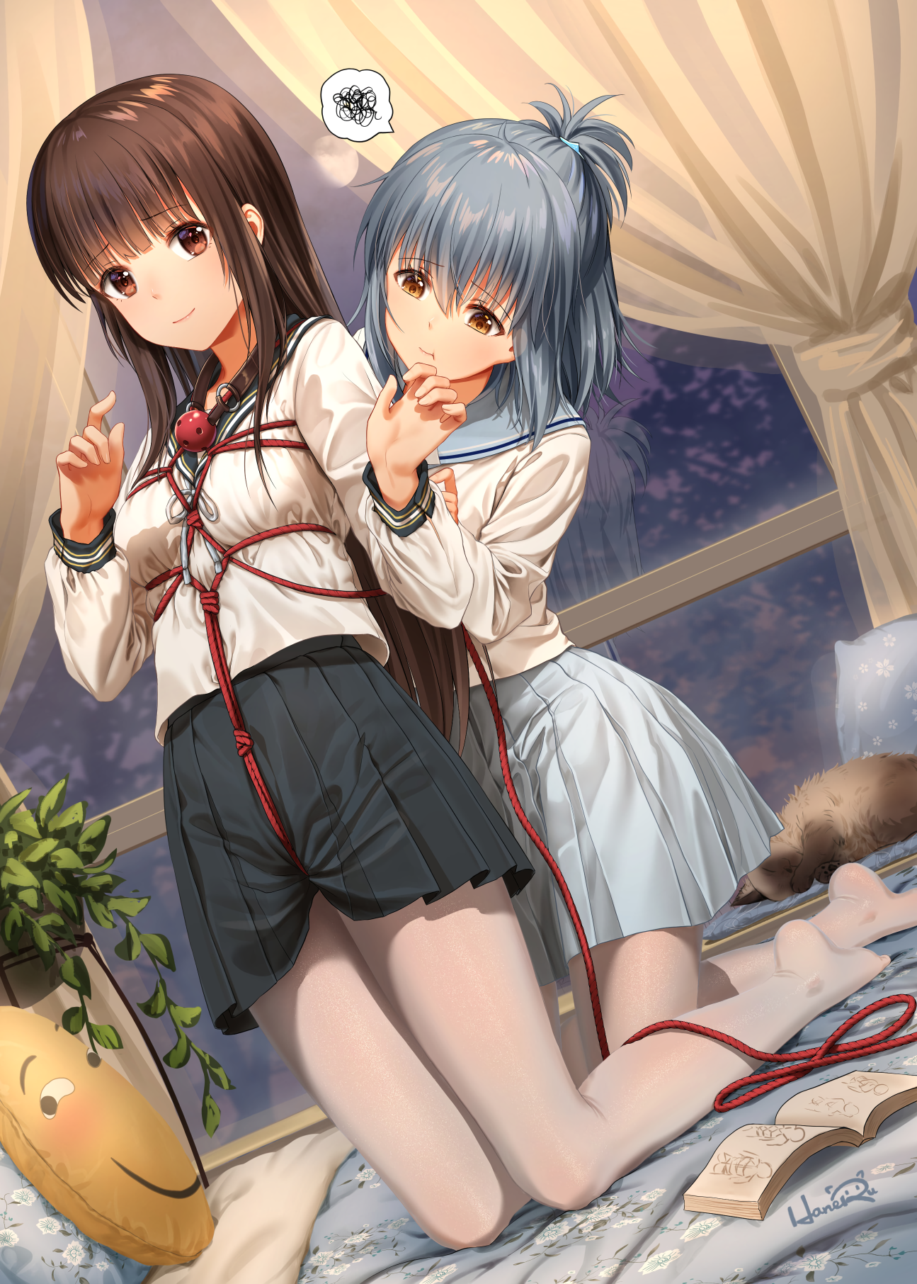 二次美少女たちが女の子同士で絡み合う姿が健康にいい百合レズ美少女二次エロ画像-47