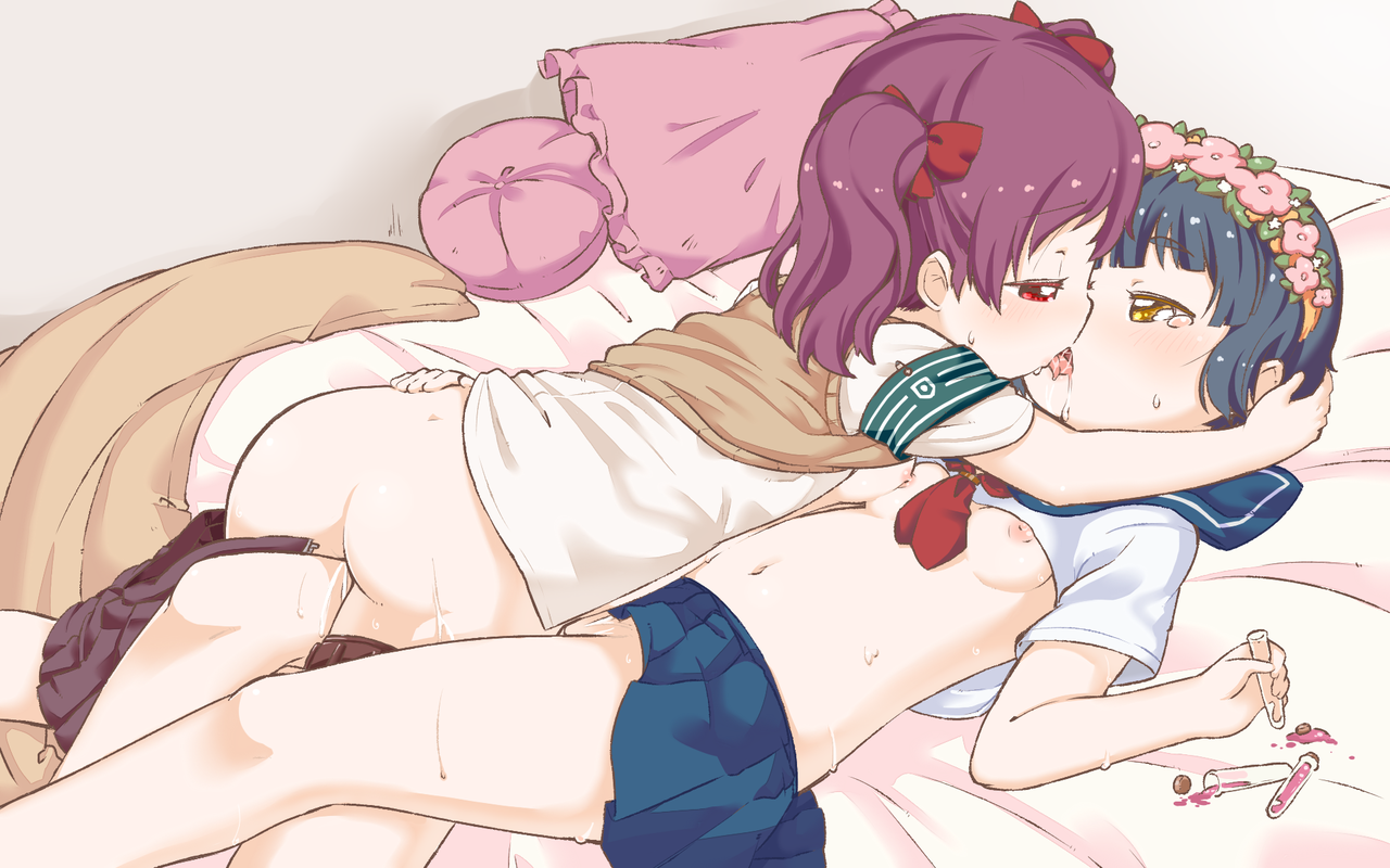 貧乳ロリ同士で絡み合っているレズ画像のエロさがどれだけ高いかを検証してみたいロリレズ二次エロ画像-36