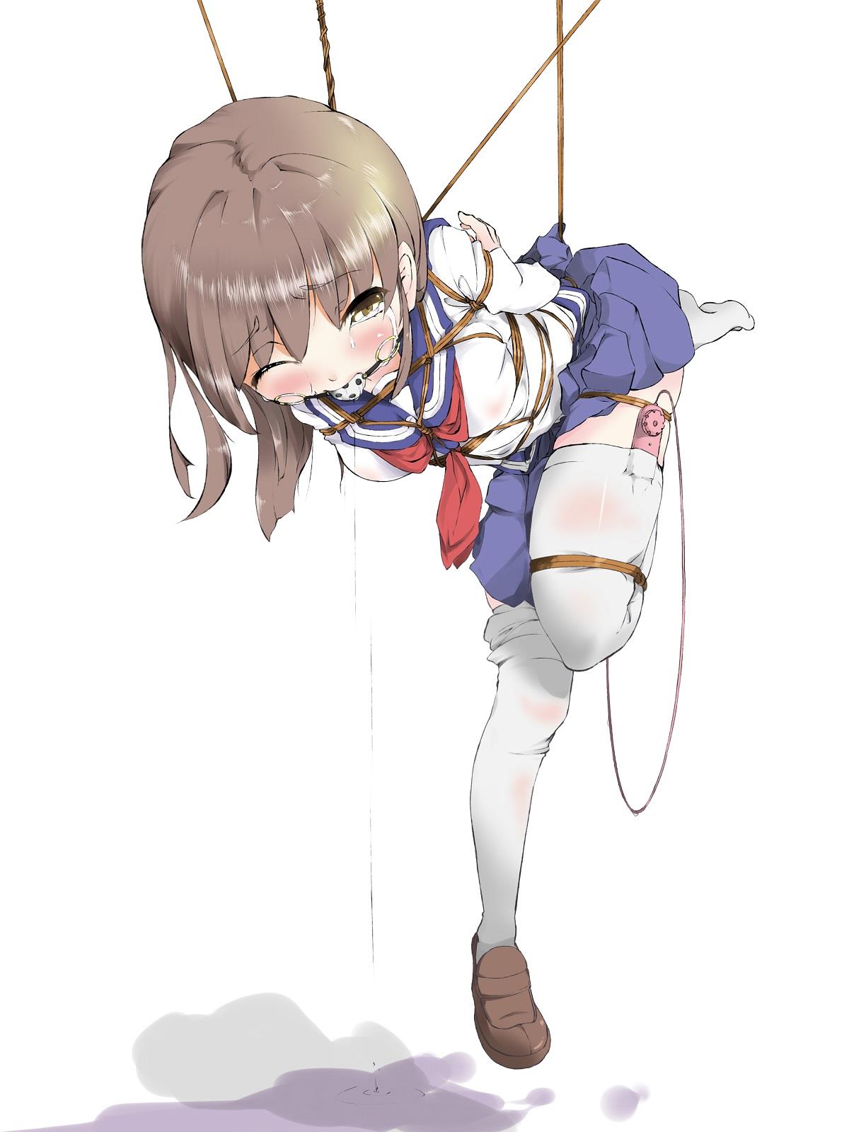 二次ロリ少女を縛って自由を奪い食い込ませて気持ちよくしてあげてるロリ緊縛拘束二次エロ画像-30