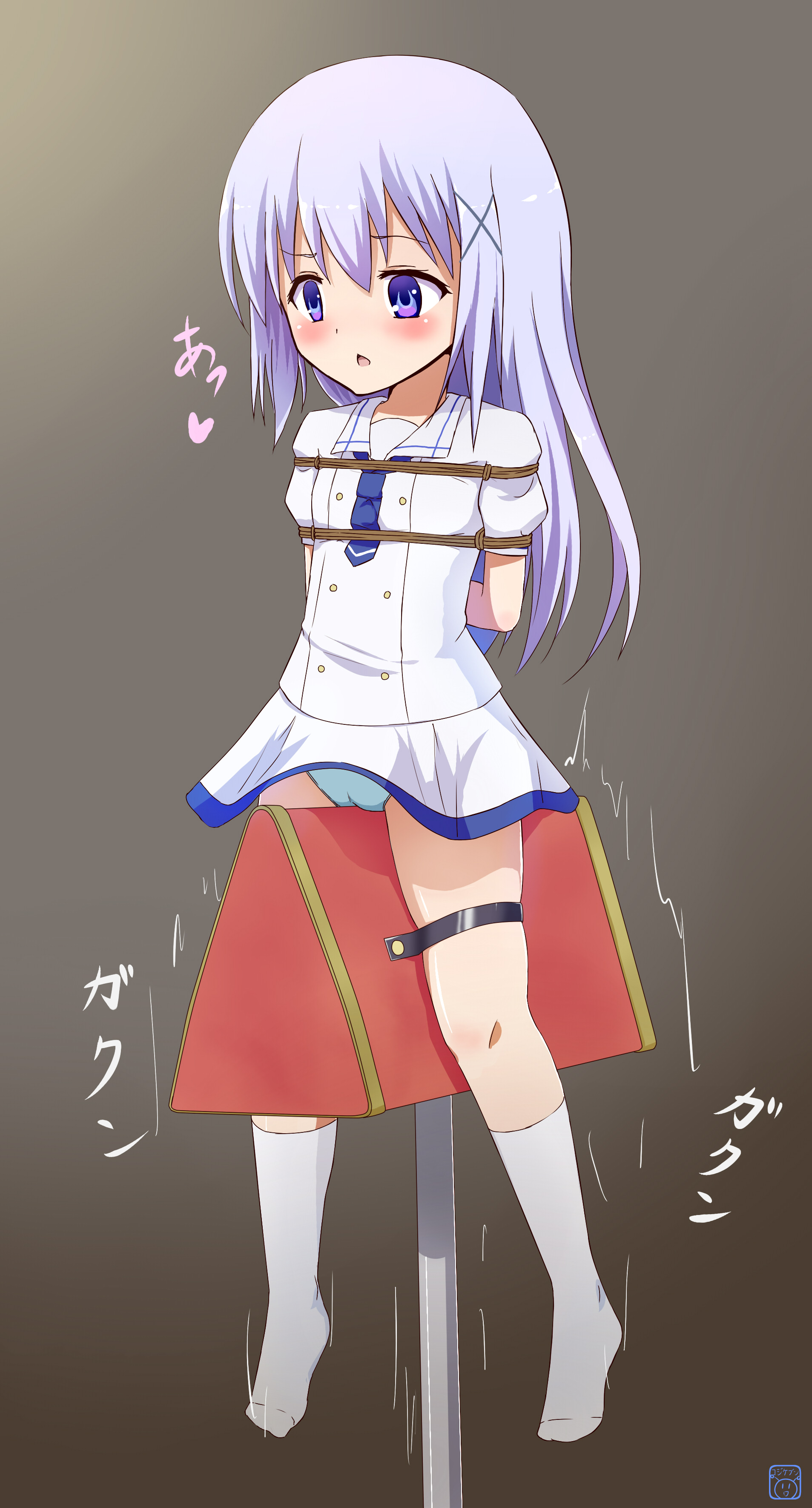 二次ロリ少女が痛そうな三角木馬責めを受けて気持ちよくなるのかな？SM三角木馬ロリ二次エロ画像-33