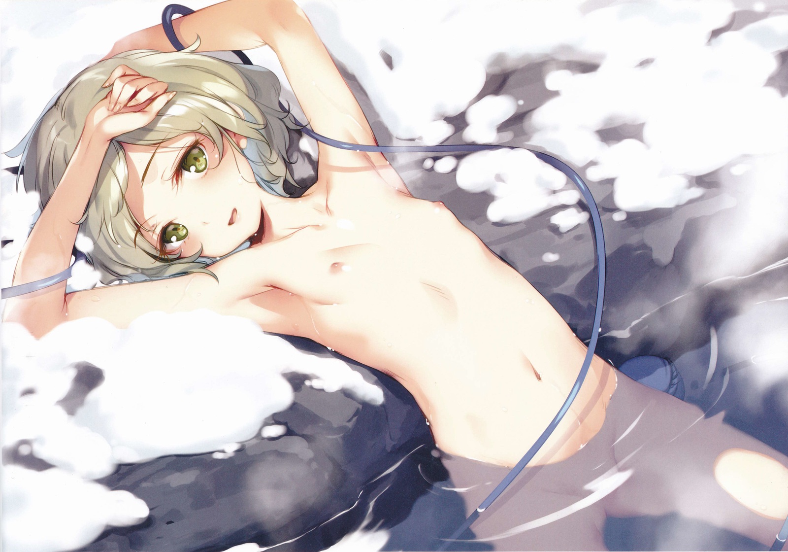 二次ロリ少女が冬の雪空の中露出したりしてる寒そうで楽しそうな野外露出ロリ二次エロ画像-43