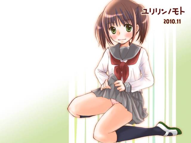 大人の挑発スカートたくし上げして挑発しちゃう年ごろロリ少女たち！-2