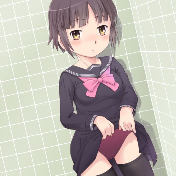 大人の挑発スカートたくし上げして挑発しちゃう年ごろロリ少女たち！-9