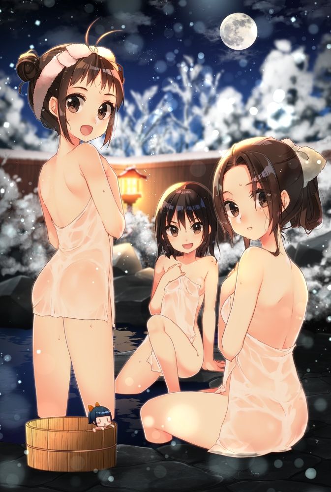 二次ロリ少たちがみんなで仲良くぽちゃぽちゃお風呂してるそっと覗きたいロリ少女お風呂二次エロ画像-15