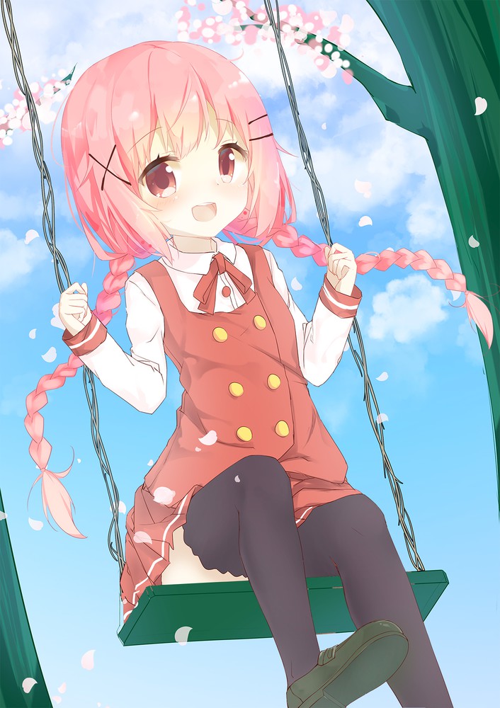 二次ロリ少女が無邪気に公園の遊具、ブランコで遊んでるエッチなのも萌えなのもある二次ロリ画像-12