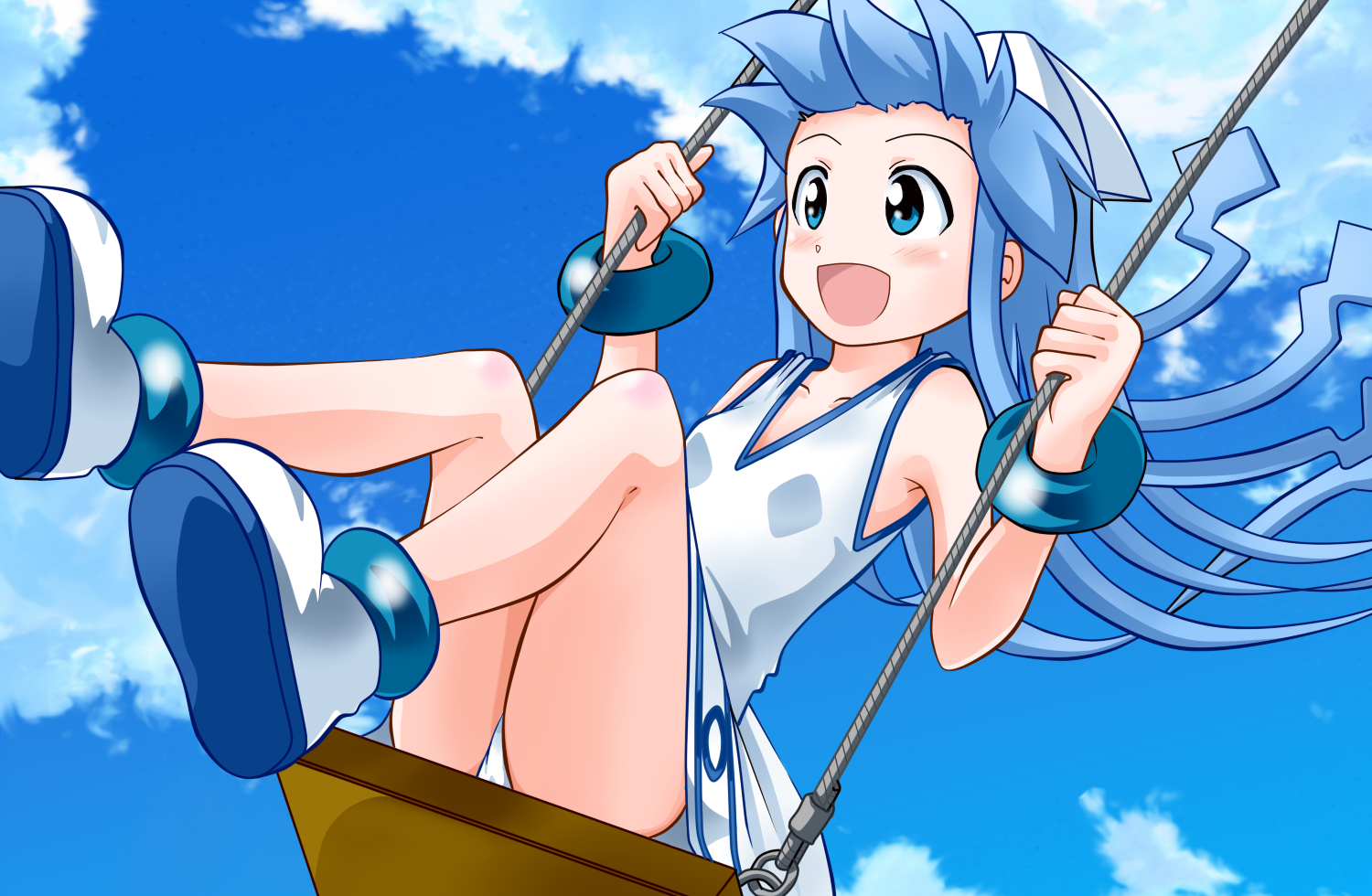 二次ロリ少女が無邪気に公園の遊具、ブランコで遊んでるエッチなのも萌えなのもある二次ロリ画像-38