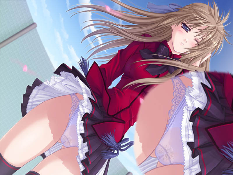 春一番の風邪で桜吹雪とともにスカート舞ってる風のいたずらスカートめくられ二次エロ画像-5