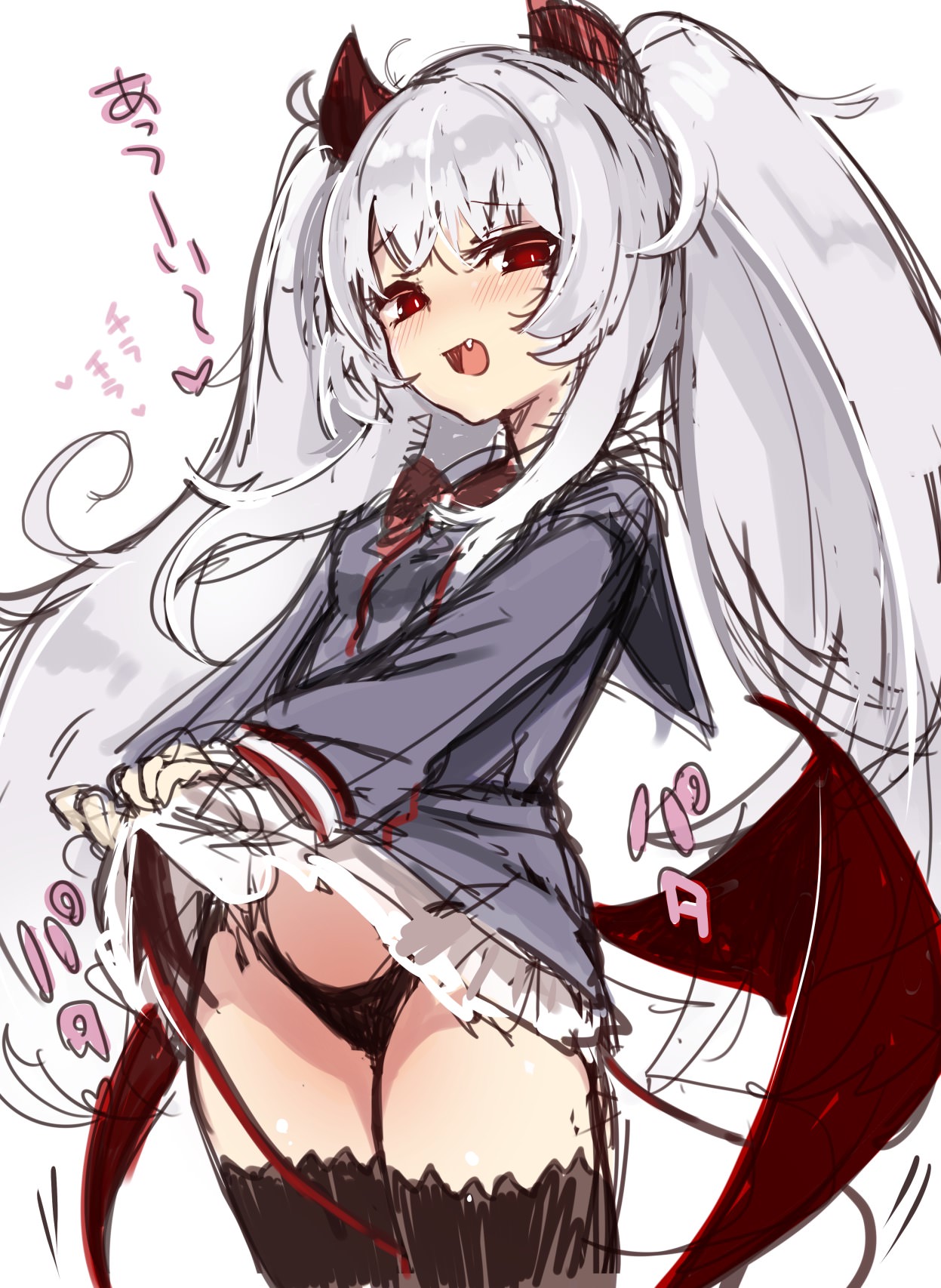 二次ロリ少女が涼しくなってきたけどスカートたくし上げて涼をとるようなたくし上げロリ二次エロ画像-26