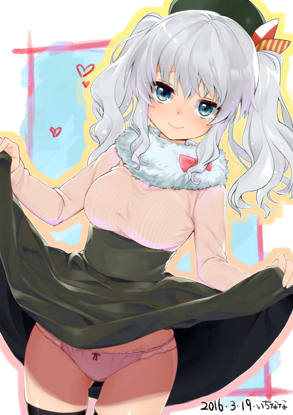 二次ロリ少女が涼しくなってきたけどスカートたくし上げて涼をとるようなたくし上げロリ二次エロ画像-29