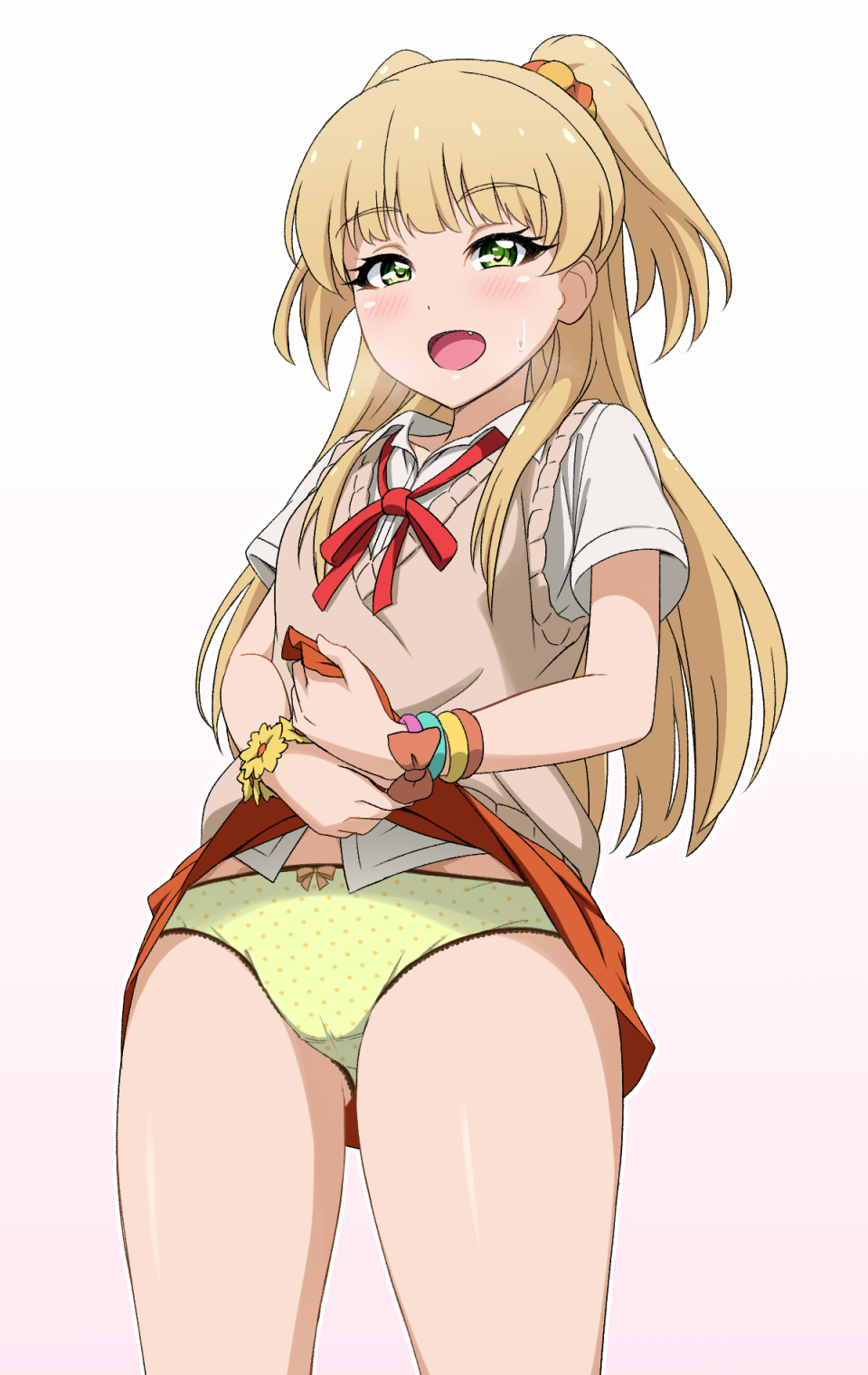 二次ロリ少女が涼しくなってきたけどスカートたくし上げて涼をとるようなたくし上げロリ二次エロ画像-30