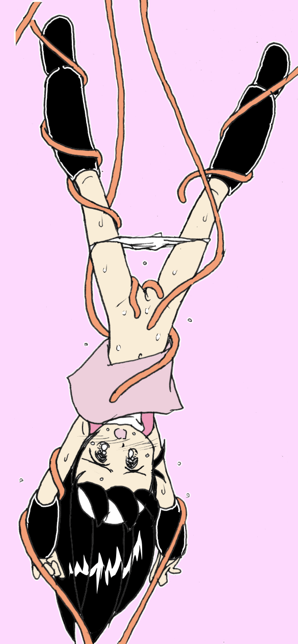 二次ロリ少女が逆さ吊りや吊り上げ拘束されてエッチな事されちゃう二次ロリ画像-12