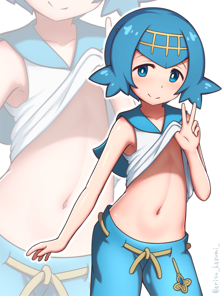 二次ロリ少女のちっぱいを見せつけるようなのお誘いたくし上げが可愛い二次エロ画像-16