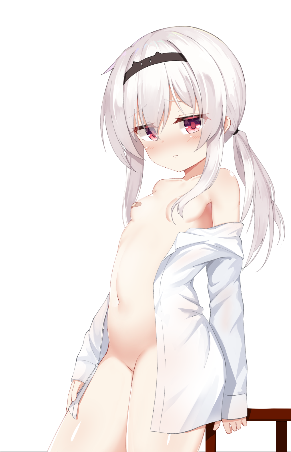 二次ロリ少女がワイシャツやブラウスを着崩して襲ってほしいのかな？と思う二次エロ画像-22