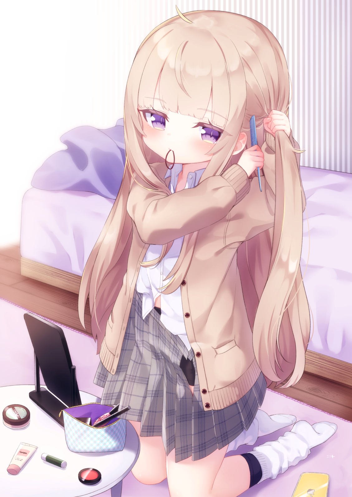 二次ロリ少女がワイシャツやブラウスを着崩して襲ってほしいのかな？と思う二次エロ画像-33