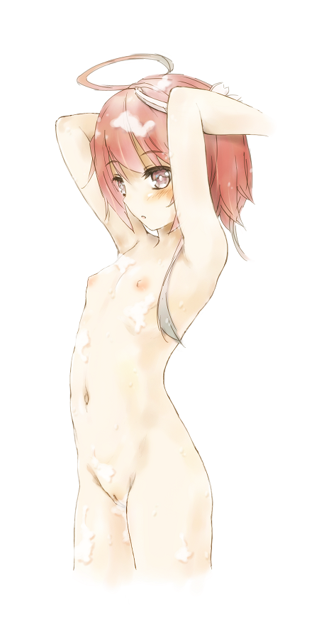 二次ロリ少女のお風呂で温まるために自分の体を頑張って奇麗にしてるお風呂ゴシゴシロリ二次エロ画像-12
