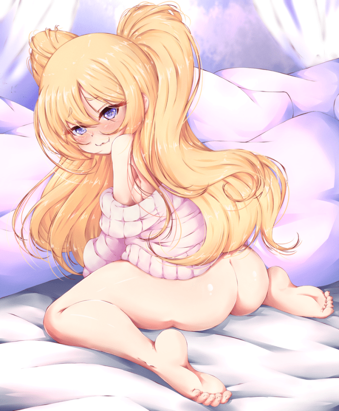 二次ロリ少女が半裸でエッチな恰好、姿で挑発してきて襲わないわけにはいかない二次エロ画像-52
