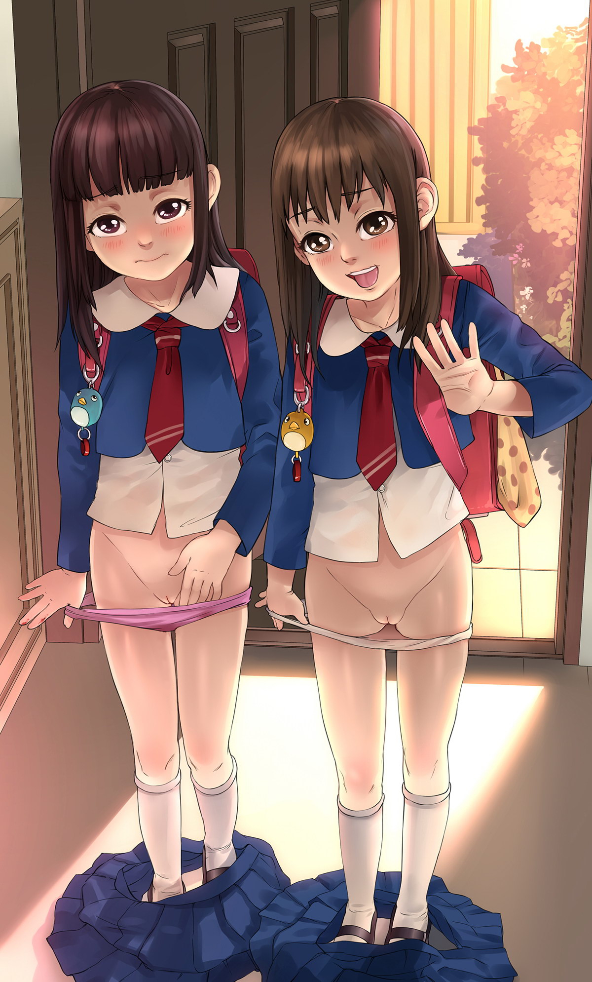 二次ロリ少女のスカートずり下げずり下ろしで見える中身が魅力のスカート脱ぎロリ二次二次エロ画像-26