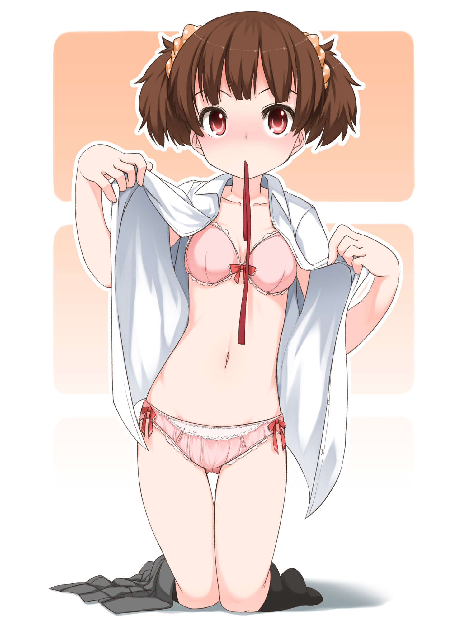 二次ロリ少女のスカートずり下げずり下ろしで見える中身が魅力のスカート脱ぎロリ二次二次エロ画像-30