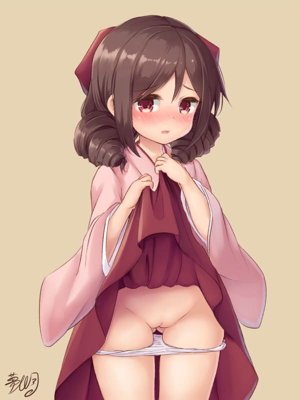 二次ロリ少女がたくし上げをしてパンツとかが見えてしまってる感謝しかないロリたくし上げ二次エロ画像-2