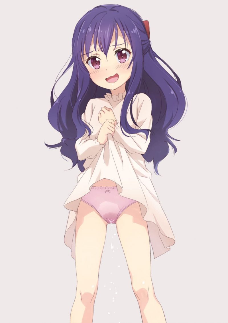 二次ロリ少女がたくし上げをしてパンツとかが見えてしまってる感謝しかないロリたくし上げ二次エロ画像-8