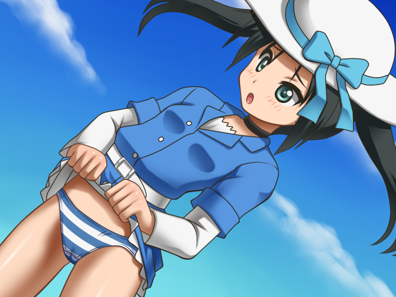 二次ロリ少女がたくし上げをしてパンツとかが見えてしまってる感謝しかないロリたくし上げ二次エロ画像-42