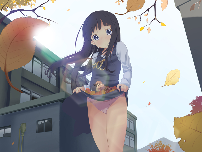 二次ロリ少女が自分からスカートたくし上げて中身を見せてくれる羞恥プレイロリ二次エロ画像-32