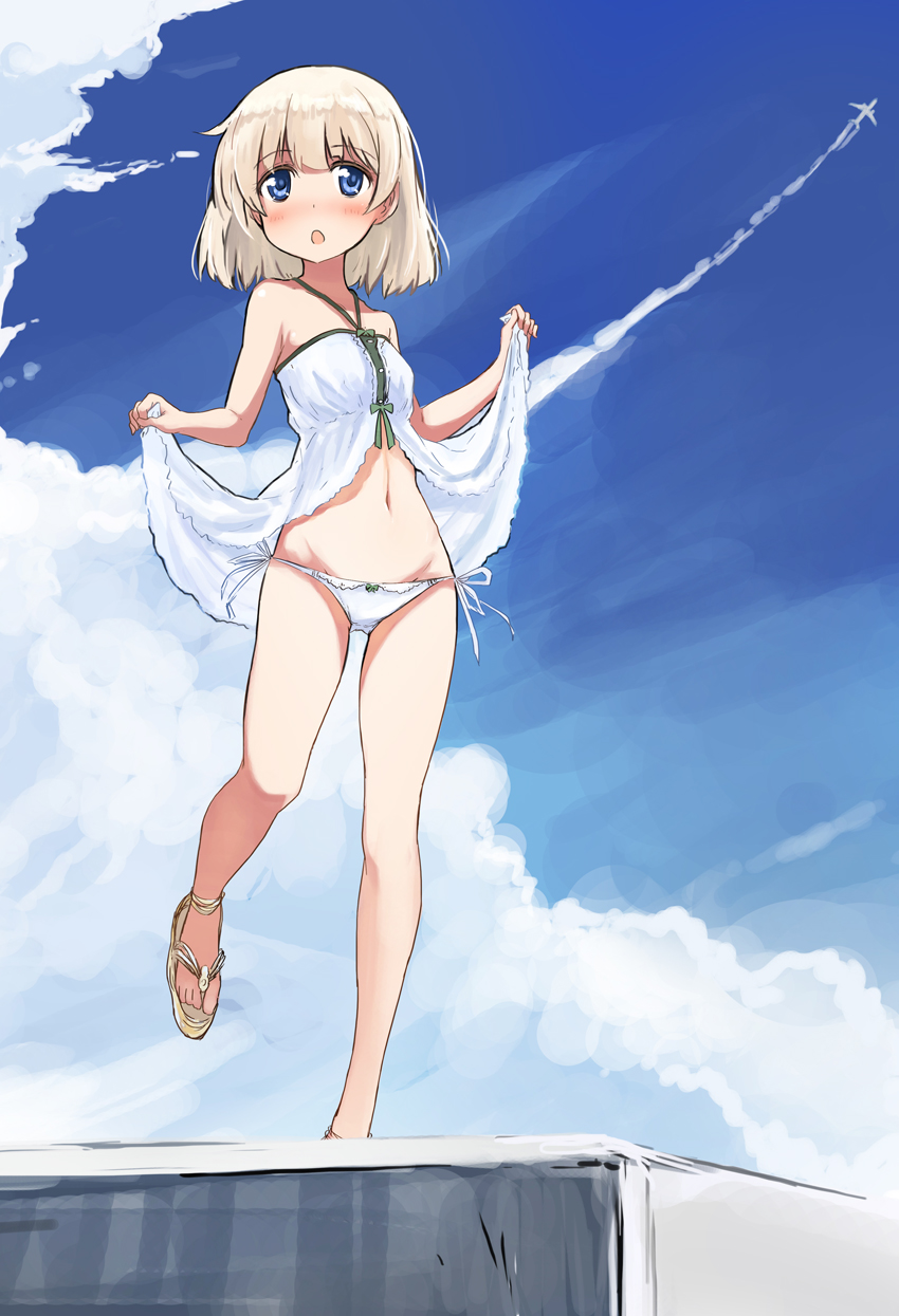 二次ロリ少女が自分からスカートたくし上げて中身を見せてくれる羞恥プレイロリ二次エロ画像-47