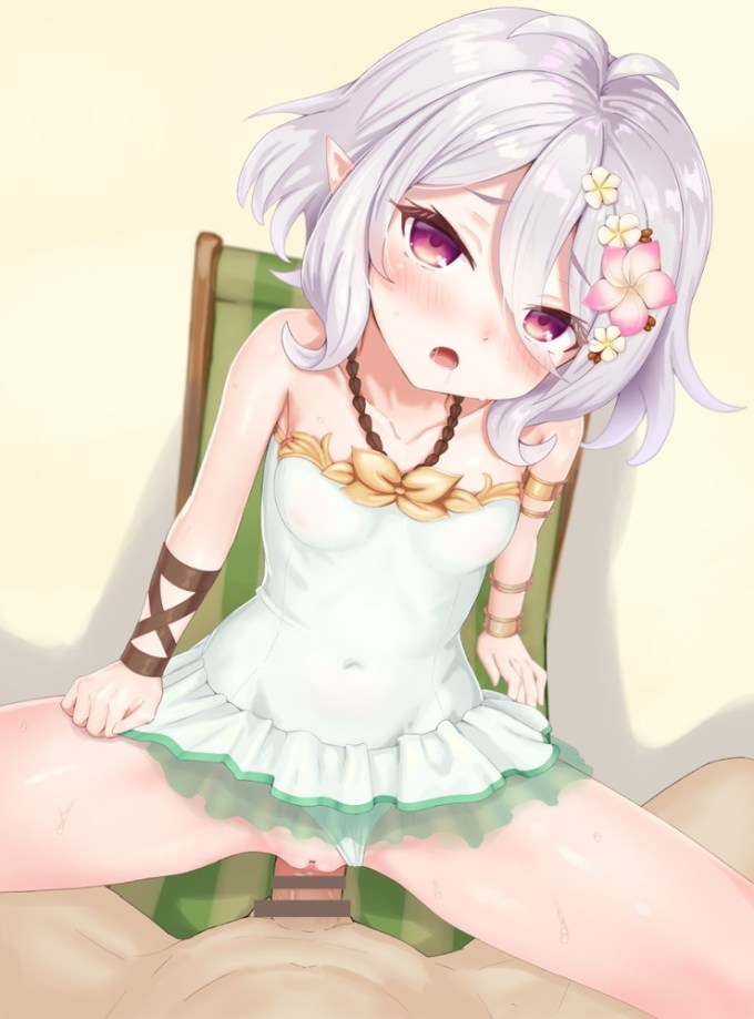 二次ロリ少女が快感で唾をのむことも忘れてよだれや唾液が口から出ちゃってる二次エロ画像-12