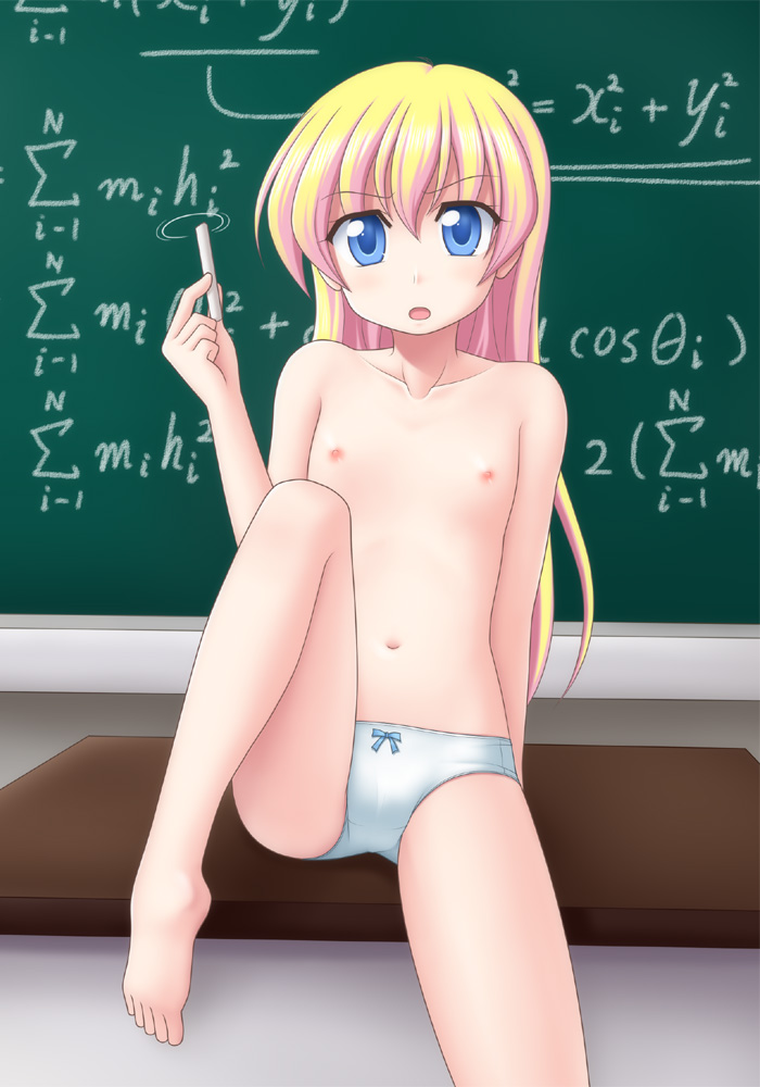 二次ロリ少女が教室の黒板の前でエッチな恰好したりハメられて性教育現場の教科書にされてる授業受けたい二次エロ画像-10