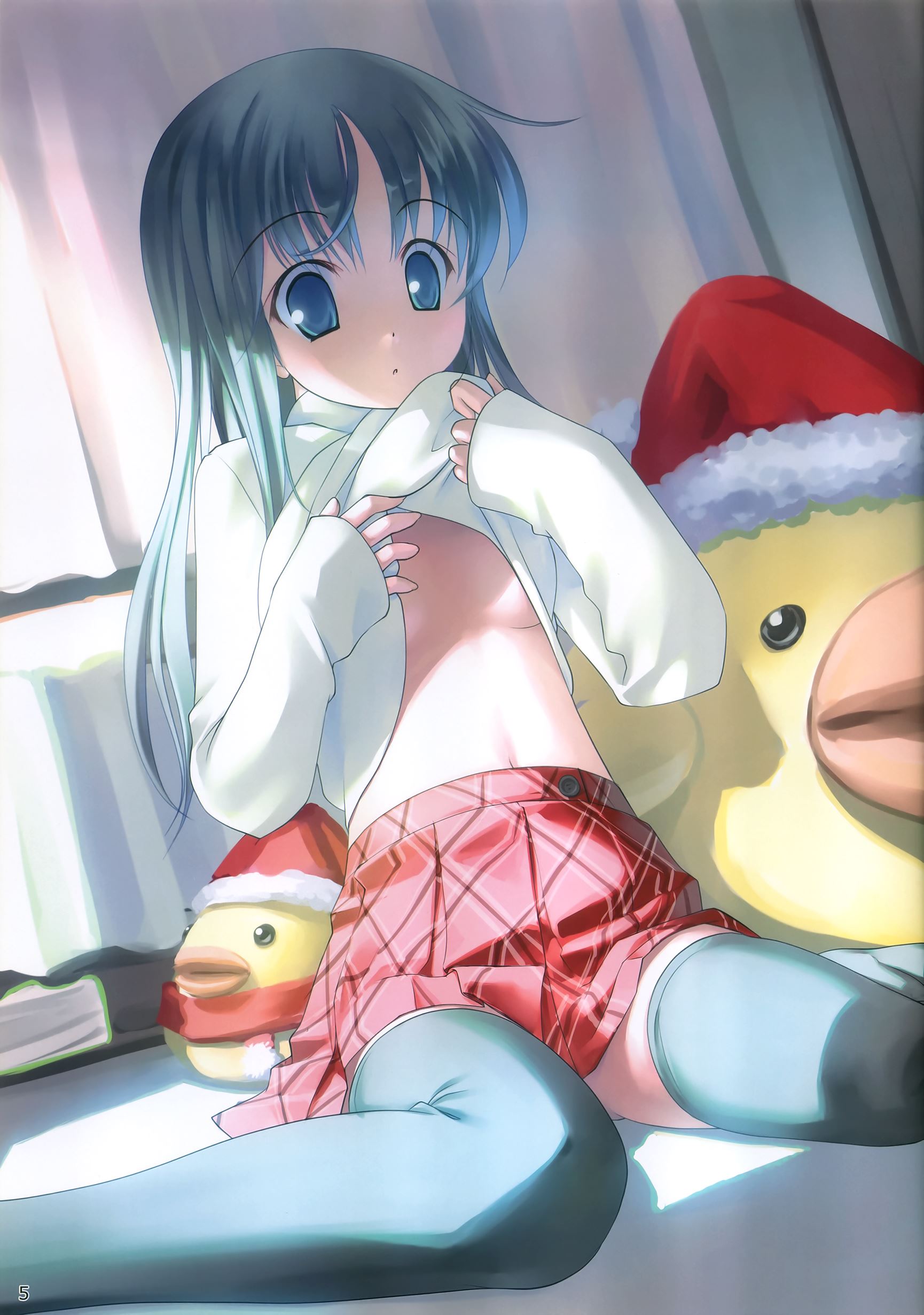 二次ロリ少女の着替え中の姿で肌やおっぱいや下着が丸見えハプニングな二次エロ画像-24