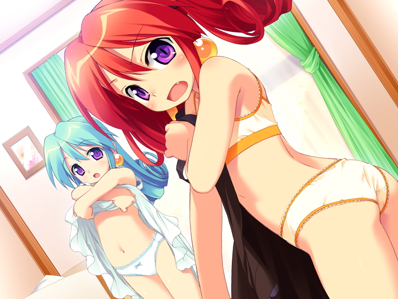 二次ロリ少女の着替え中の姿で肌やおっぱいや下着が丸見えハプニングな二次エロ画像-29