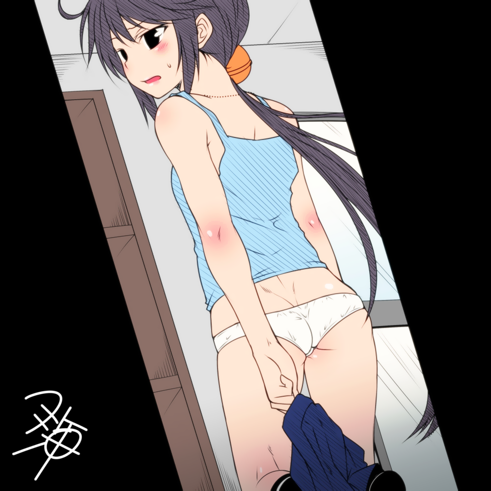 二次ロリ少女の着替え中の姿で肌やおっぱいや下着が丸見えハプニングな二次エロ画像-37