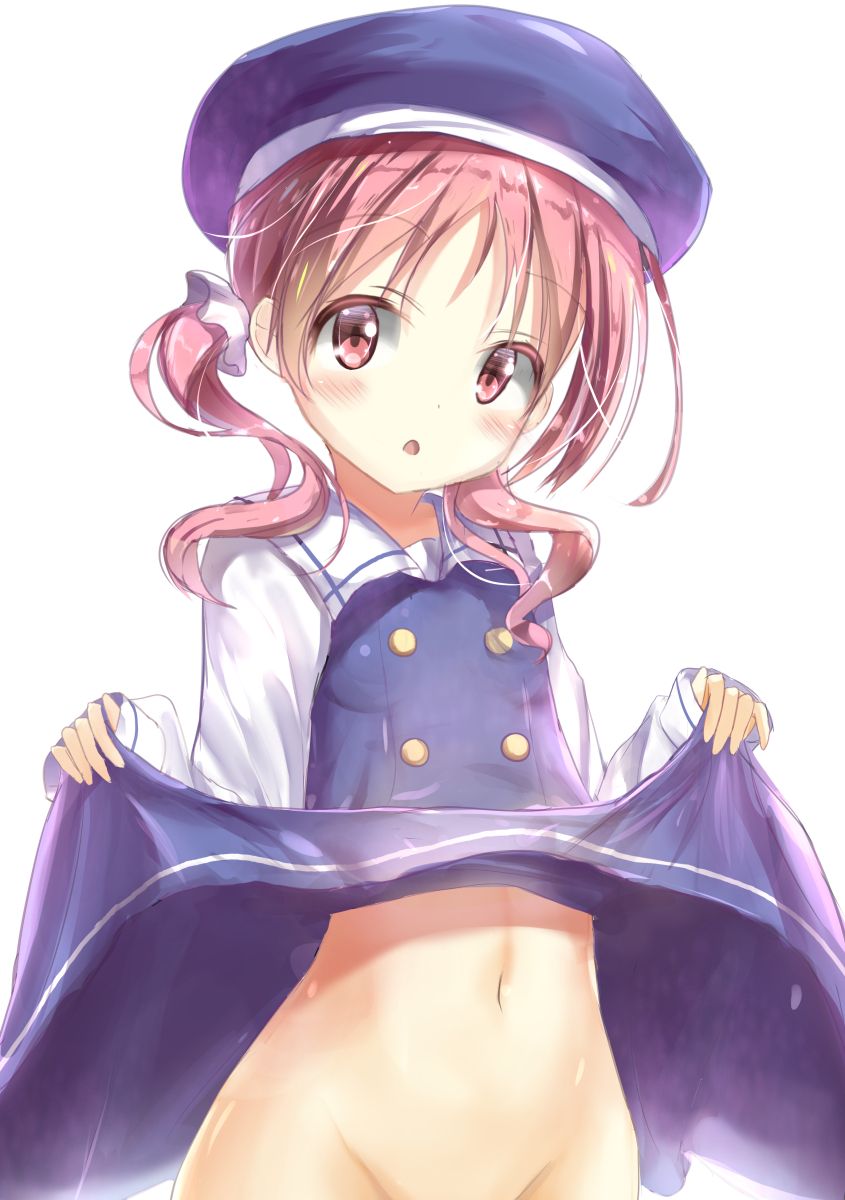 ノーパン露出して遊んでるのをスカートたくし上げて見せてくれる二次ロリ少女のエロ画像-11