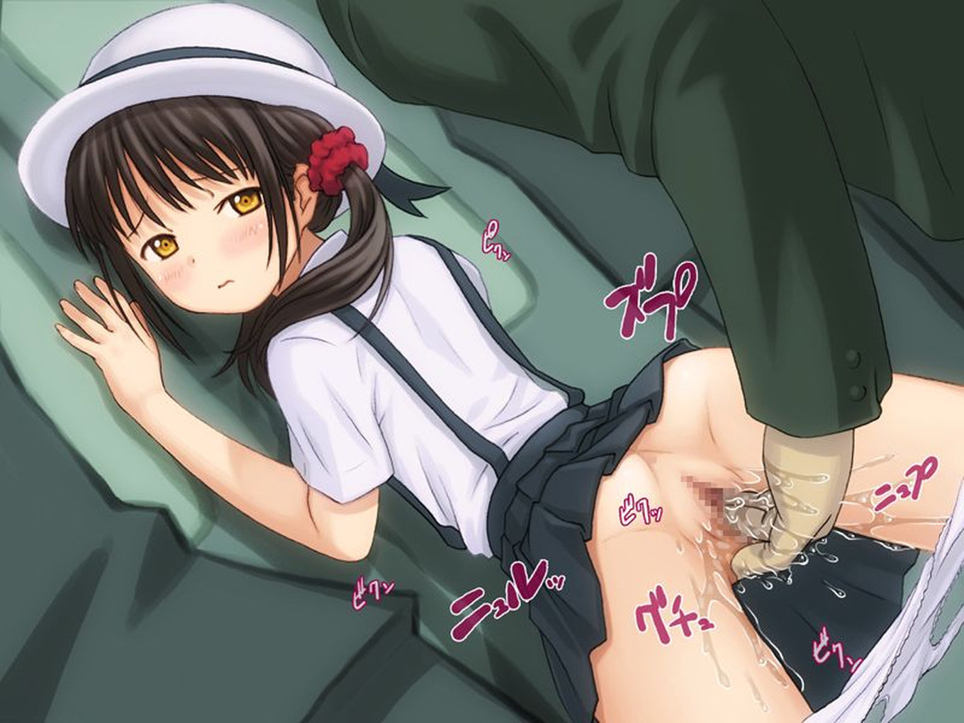 私立小学校？中学校？に通うJSやJCが電車に乗ってると触りたくなってしまう危険なロリ痴漢二次エロ画像-1