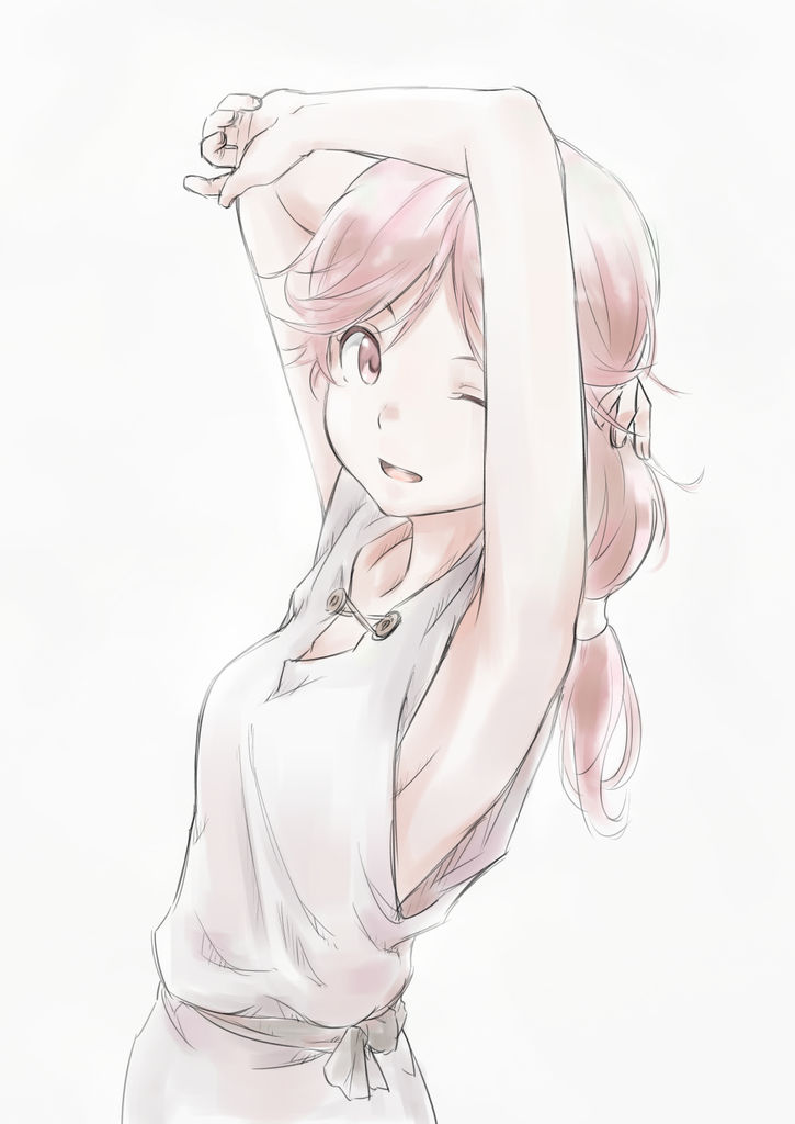 二次ロリ少女の腋汗ペロペロして夏の塩分補給をしたくなるロリ腋ロリ二次エロ画像-4