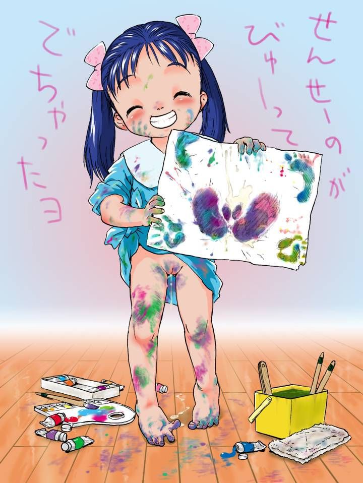 幼稚園児服、スモックを着てるペドロリJYこと女子幼稚園児にエッチな事させちゃう危険なペド二次エロ画像-31