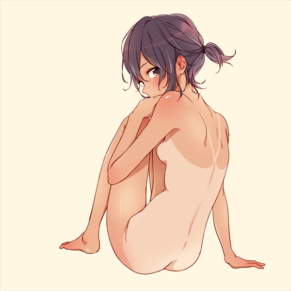 二次ロリ少女のスクール水着の形にきれいについた日焼け跡がエッチな一足早いスク水日焼けロリ二次エロ画像-2