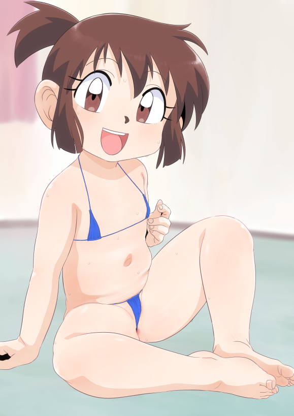 かわいくて凹凸も少ないロリボディがたまらないぷにロリ少女のフラットボディを楽しむ二次エロ画像-31
