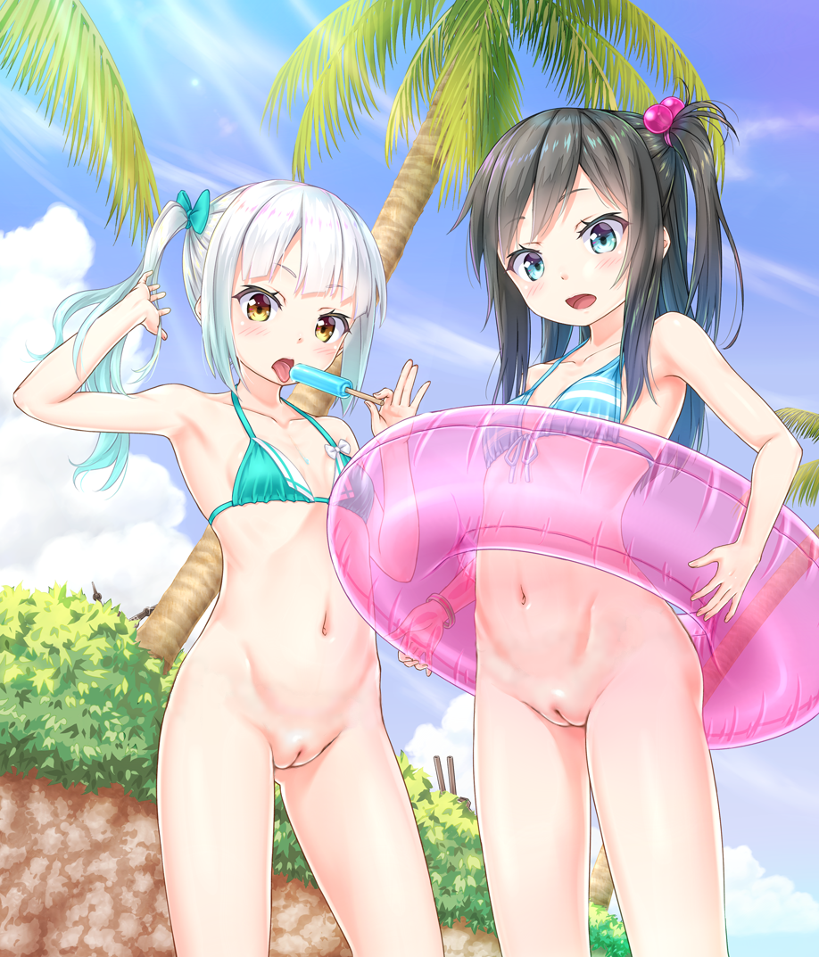 二次ロリ少女のロリすじをじっくりと眺めて楽しむスジがいいロリ少女の二次エロ画像-38